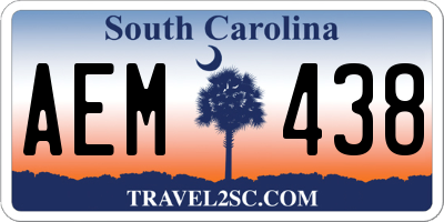 SC license plate AEM438