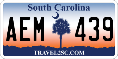 SC license plate AEM439