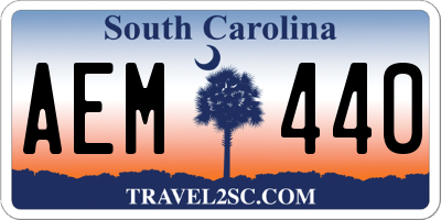 SC license plate AEM440