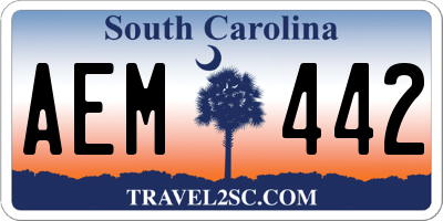 SC license plate AEM442