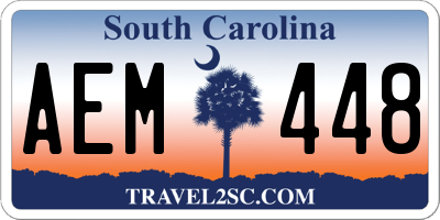 SC license plate AEM448