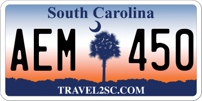 SC license plate AEM450