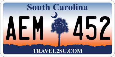 SC license plate AEM452