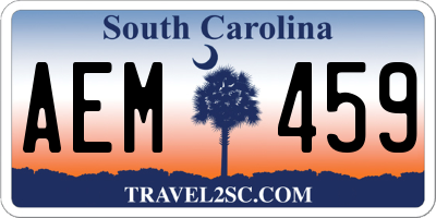SC license plate AEM459