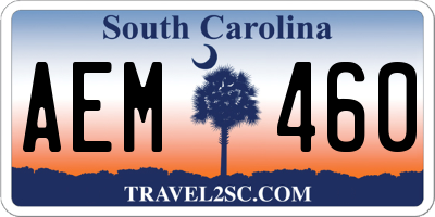 SC license plate AEM460