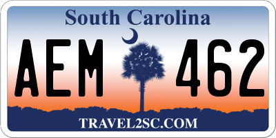 SC license plate AEM462