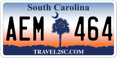 SC license plate AEM464
