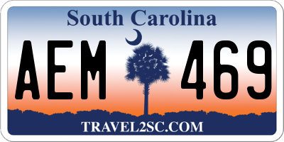 SC license plate AEM469