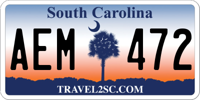 SC license plate AEM472