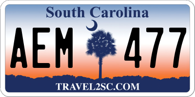 SC license plate AEM477