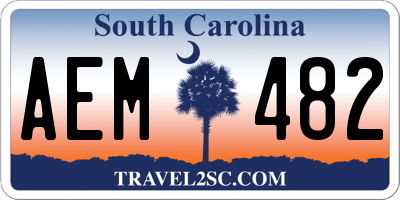 SC license plate AEM482