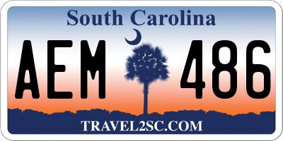 SC license plate AEM486
