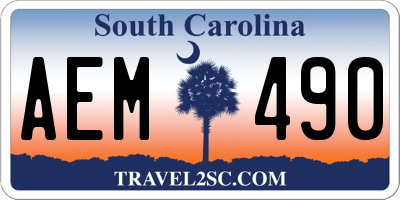 SC license plate AEM490