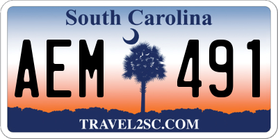 SC license plate AEM491