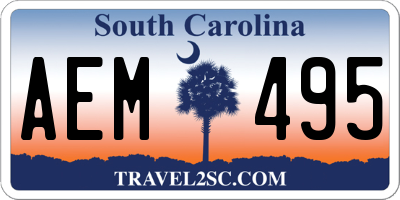 SC license plate AEM495