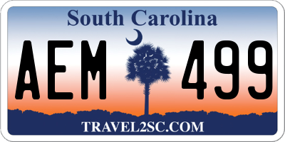 SC license plate AEM499