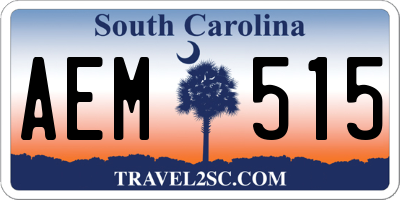 SC license plate AEM515