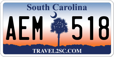 SC license plate AEM518