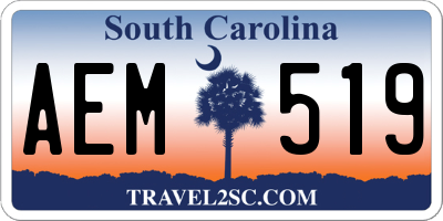SC license plate AEM519