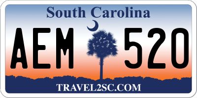 SC license plate AEM520