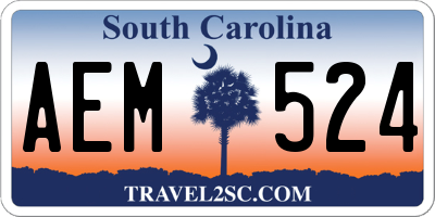 SC license plate AEM524