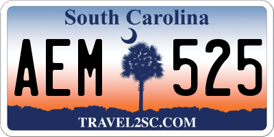 SC license plate AEM525