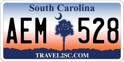 SC license plate AEM528