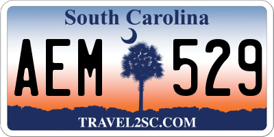 SC license plate AEM529