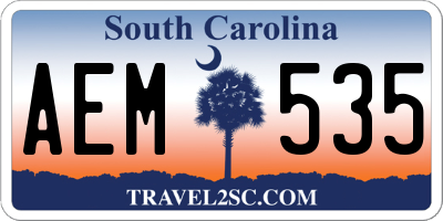 SC license plate AEM535