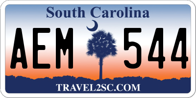 SC license plate AEM544