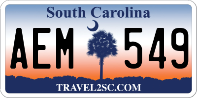 SC license plate AEM549