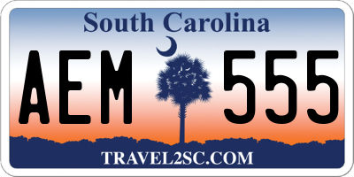 SC license plate AEM555