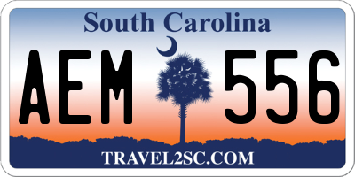 SC license plate AEM556