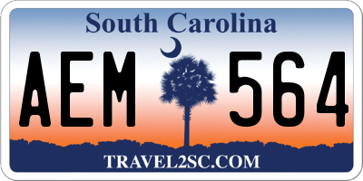 SC license plate AEM564