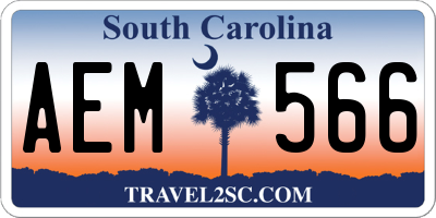 SC license plate AEM566