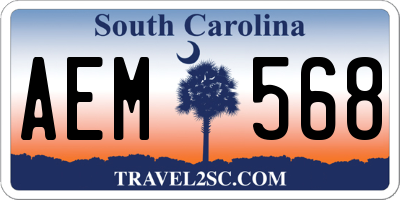 SC license plate AEM568