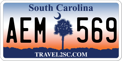 SC license plate AEM569