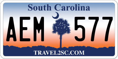 SC license plate AEM577