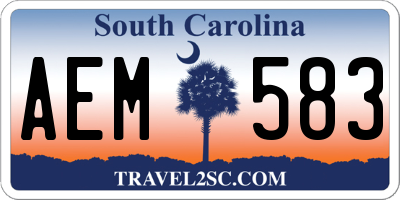 SC license plate AEM583