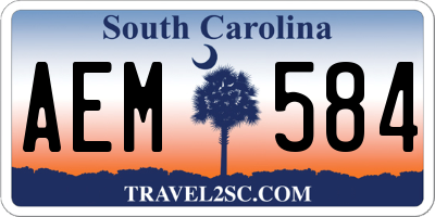 SC license plate AEM584