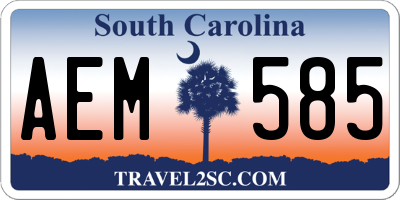 SC license plate AEM585