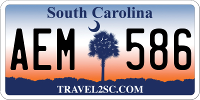 SC license plate AEM586