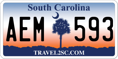 SC license plate AEM593
