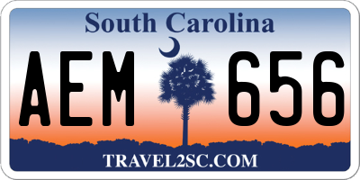SC license plate AEM656
