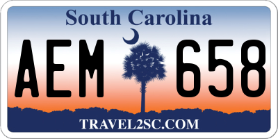 SC license plate AEM658