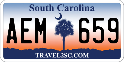 SC license plate AEM659