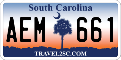 SC license plate AEM661