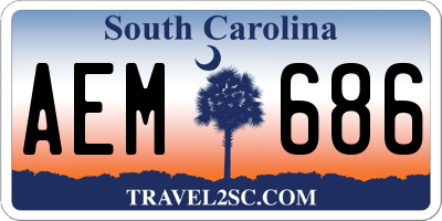 SC license plate AEM686