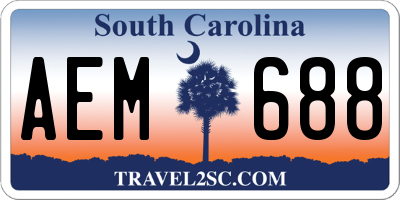 SC license plate AEM688