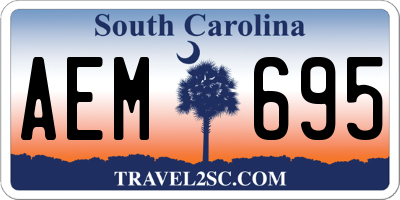SC license plate AEM695